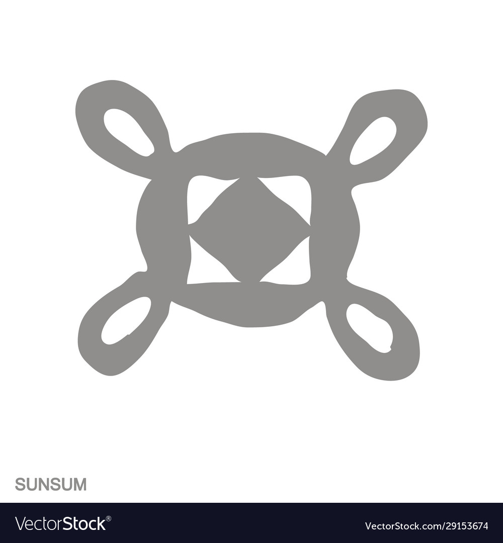 Monochrome icon with adinkra symbol sunsum