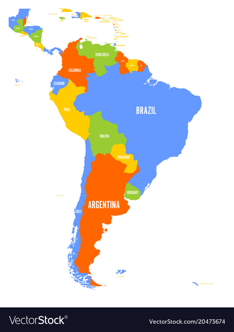 high resolution political map of south america Political Map Of South America Royalty Free Vector Image high resolution political map of south america