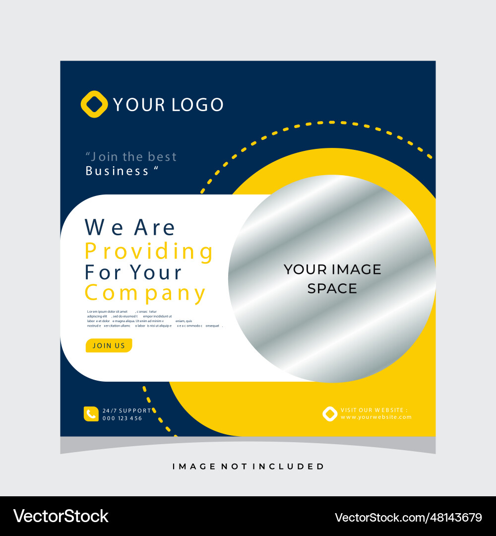 Business social media template design Royalty Free Vector