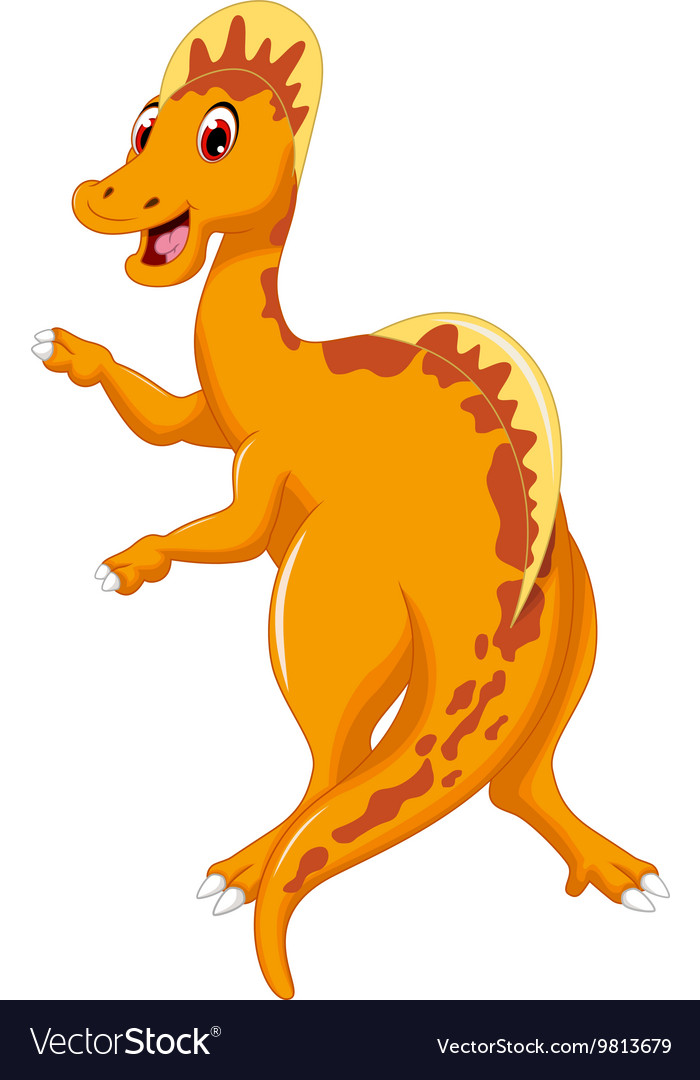 Cute dinosaur cartoon Royalty Free Vector Image