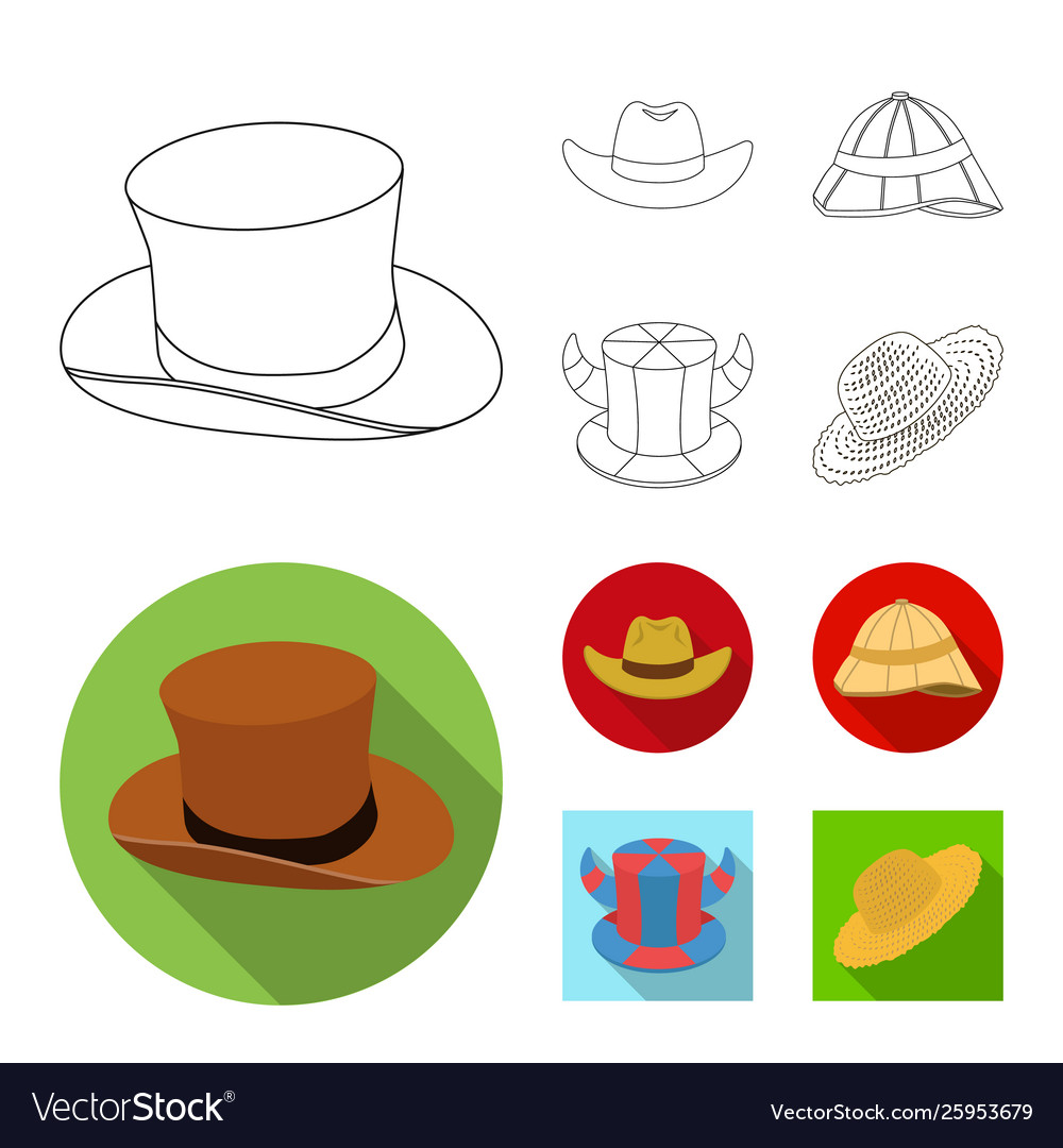 Design hat and cap symbol set