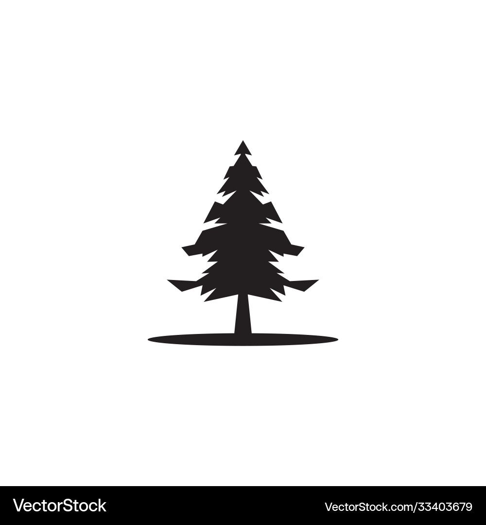 Pine tree logo design symbol template Royalty Free Vector