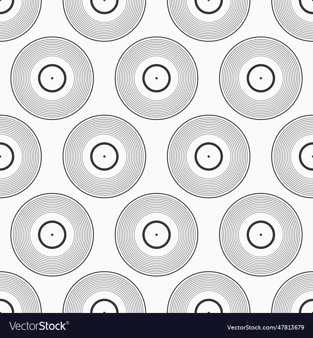 Vinyl records seamless pattern vinyl record Vector Image