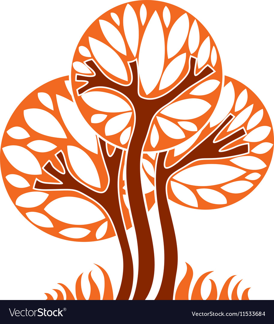 Art graphic of tree season concept can be Vector Image