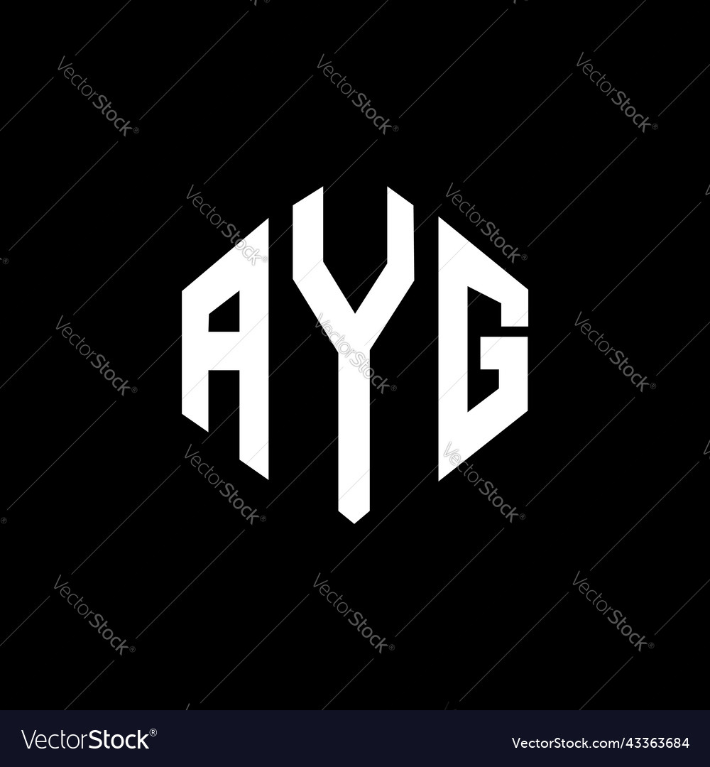 Ayg letter logo design with polygon shape