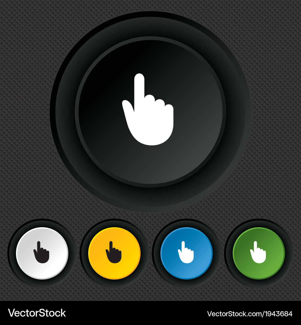 Hand cursor sign icon pointer symbol Royalty Free Vector