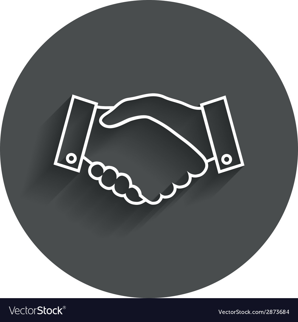 Handshake sign icon successful business symbol