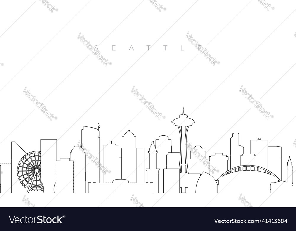 Outline Sattel Skyline trendy Schablone