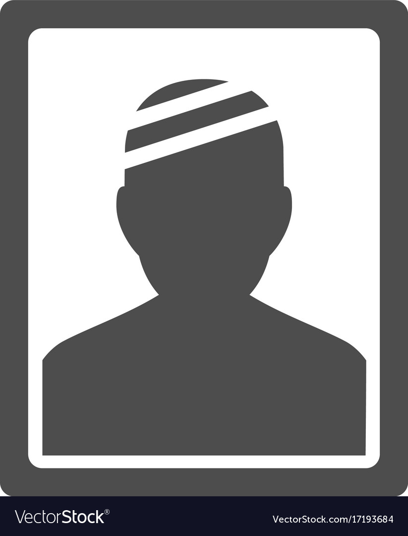 Patient photo flat icon