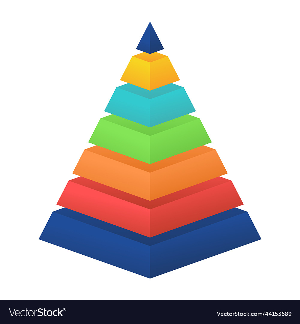 3d pyramid infographic business progress