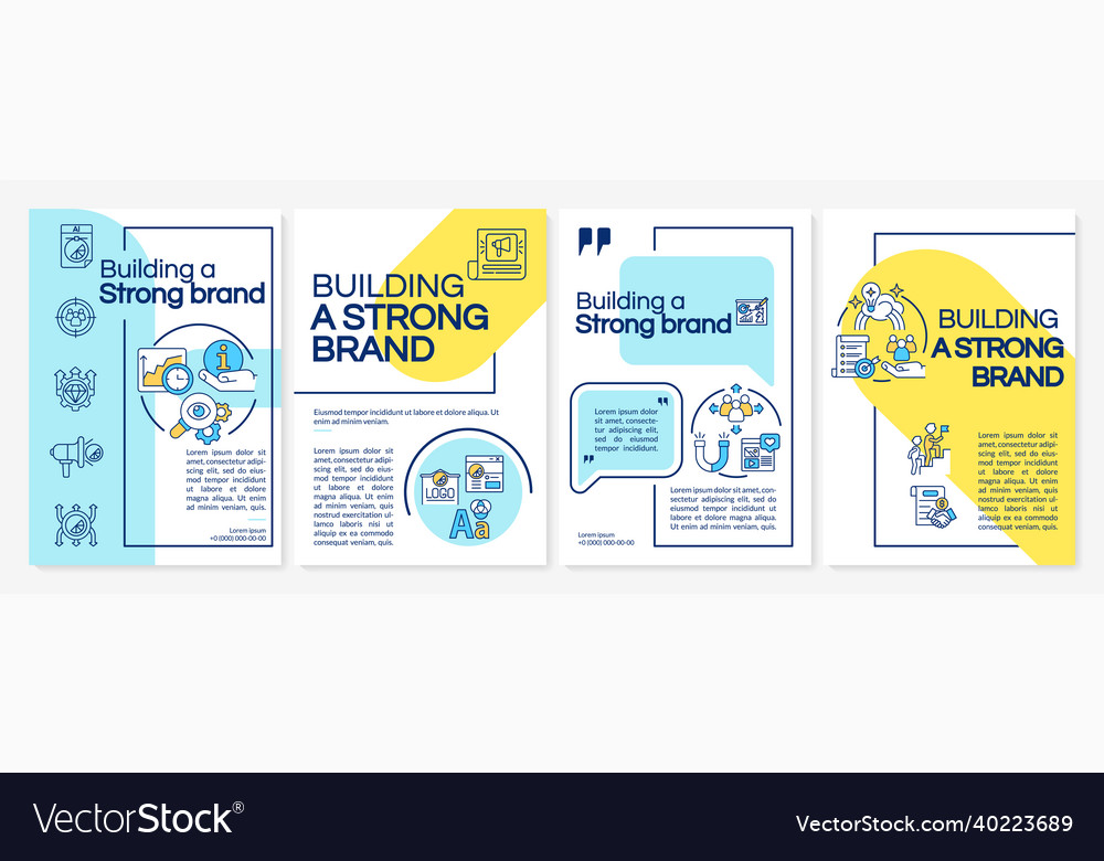 Building A Strong Brand Color Brochure Template Vector Image