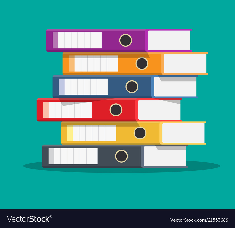 Files ring binders Royalty Free Vector Image - VectorStock