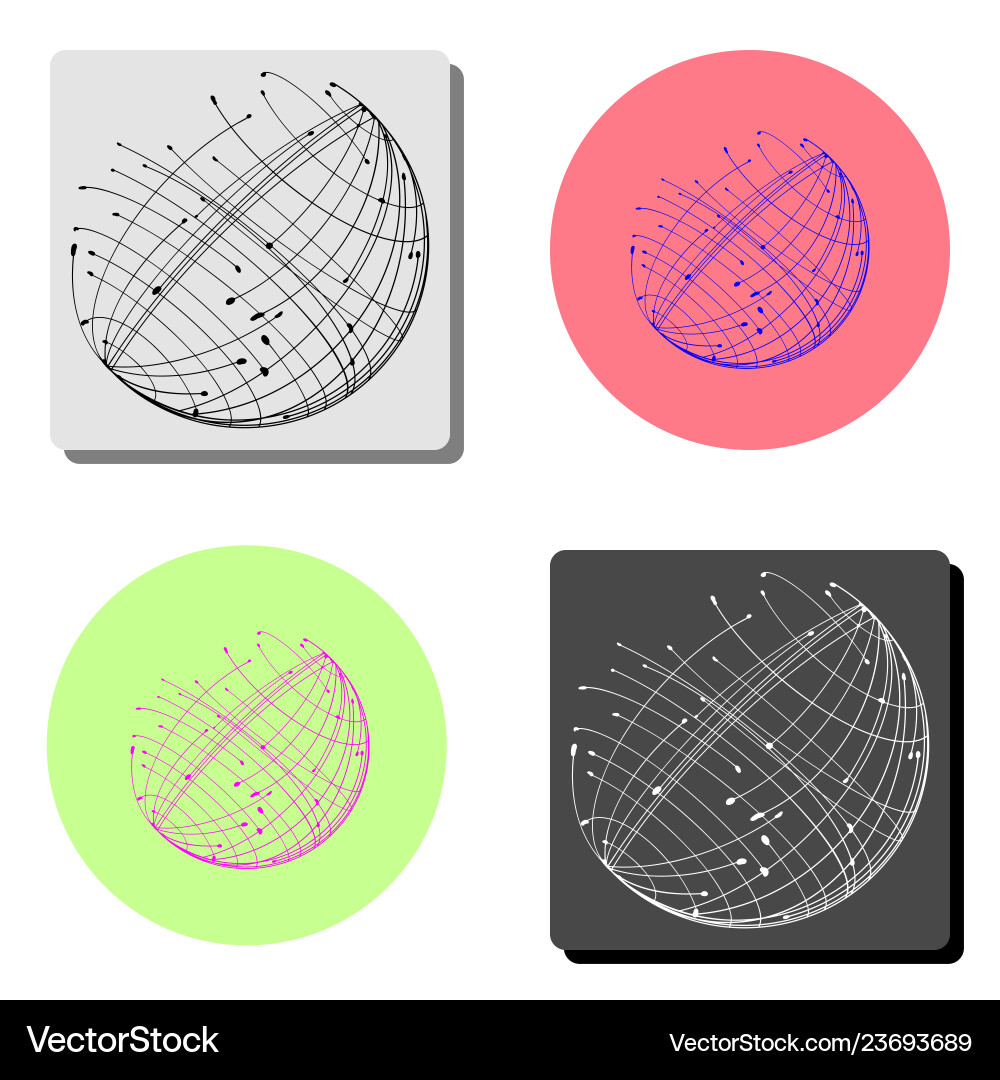 Globe flat icon Royalty Free Vector Image - VectorStock