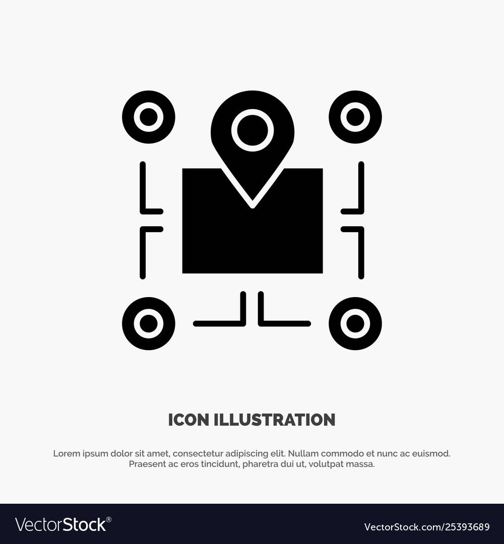 Location map chip area pointer solid glyph icon