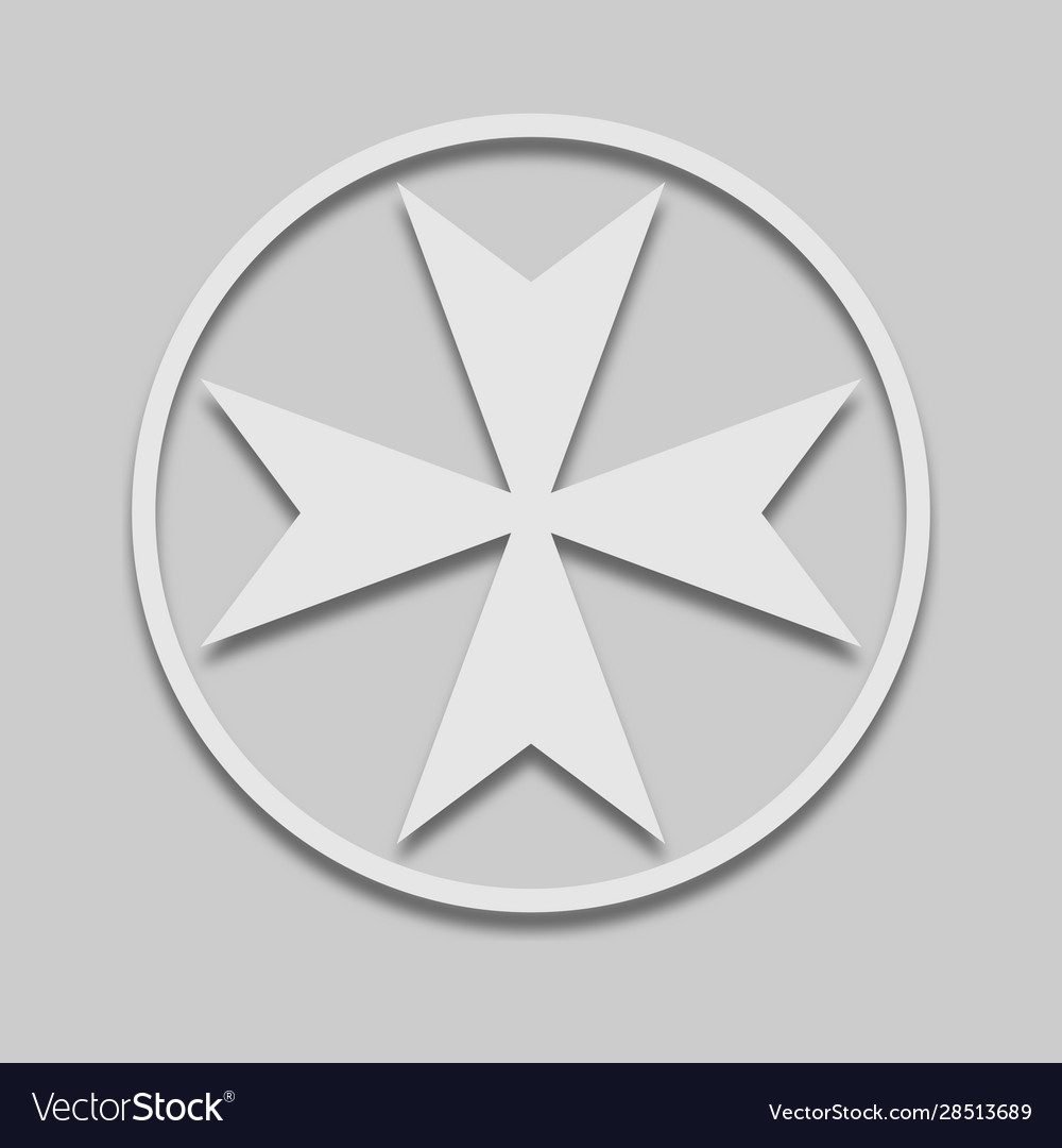 Maltese cross in light color Royalty Free Vector Image