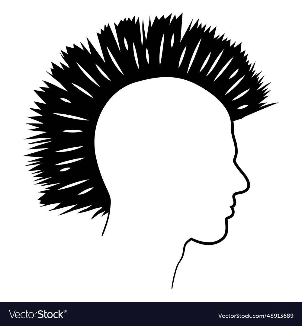 Mohawk hair cut out Royalty Free Vector Image - VectorStock