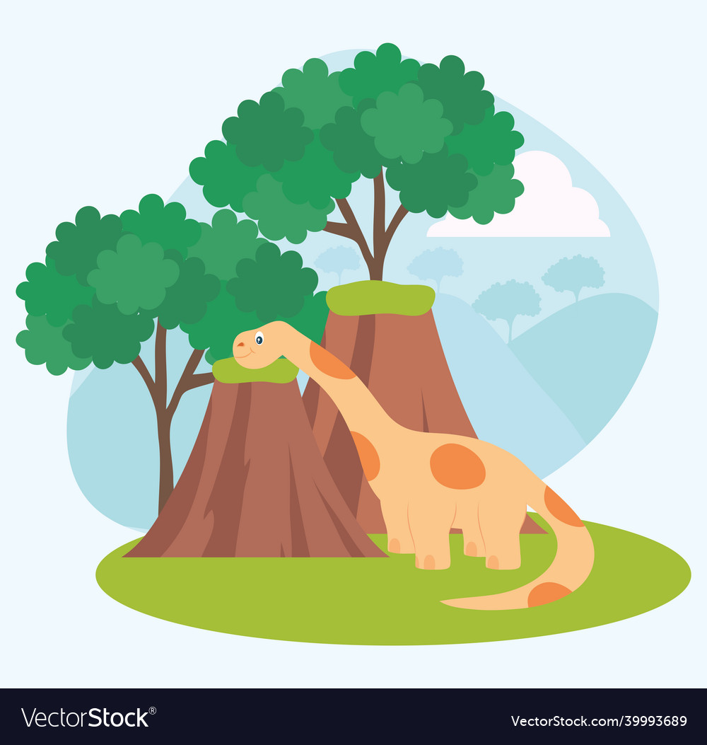 Nature and dinosaur landscape