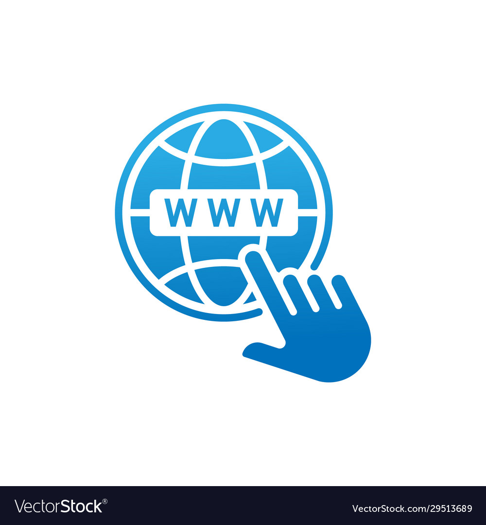 Website icon design www Royalty Free Vector Image