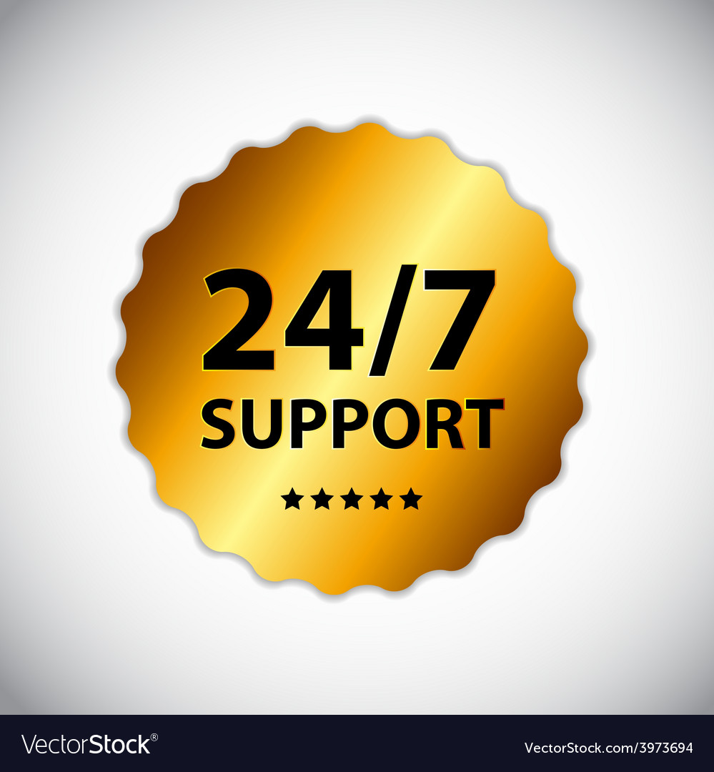 24-7 support sign label template