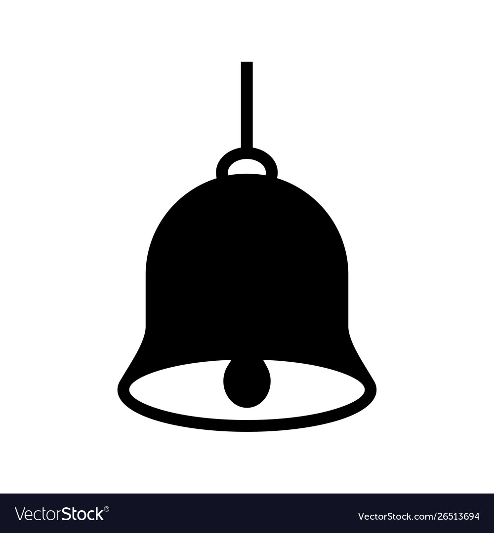 Bell Glyph schwarz Ikone