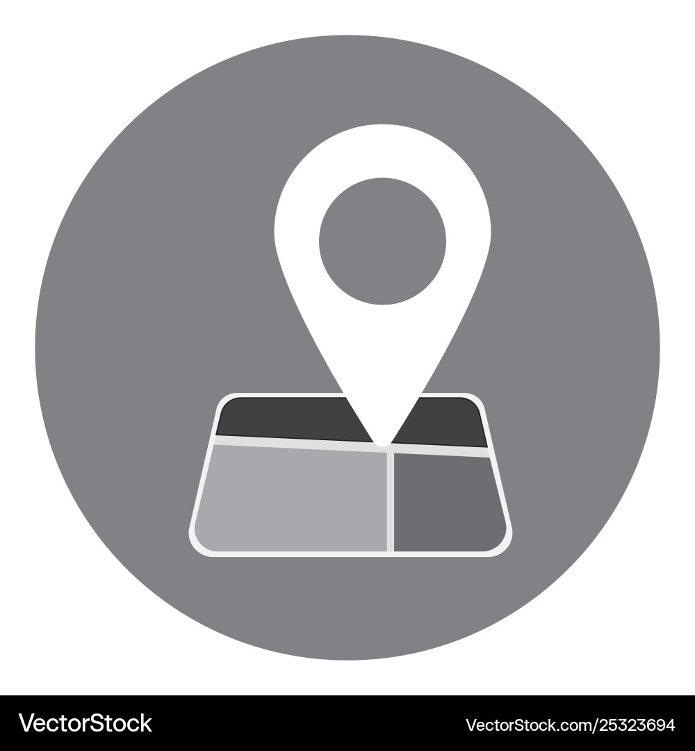 Flat pointer on map gps Royalty Free Vector Image