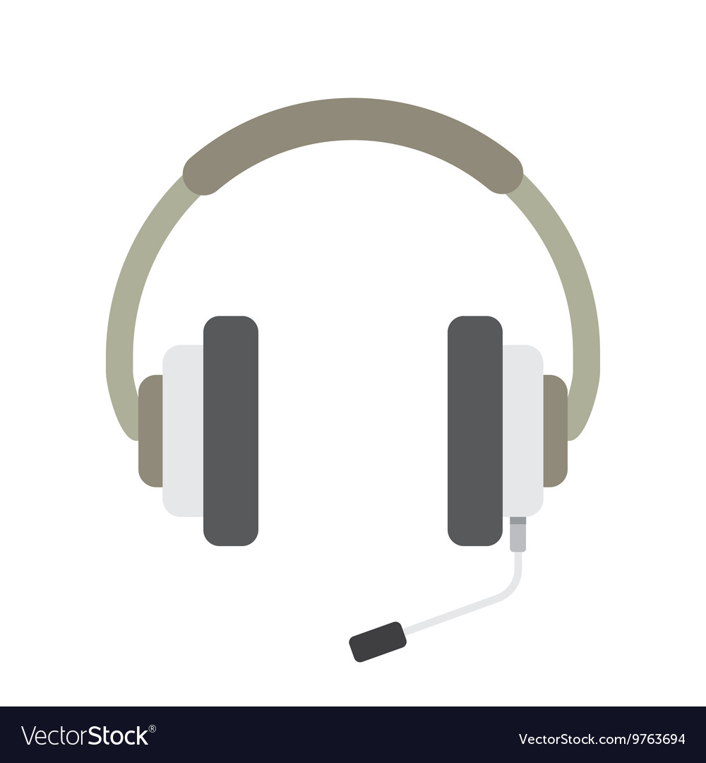 Headphones with microphone icon