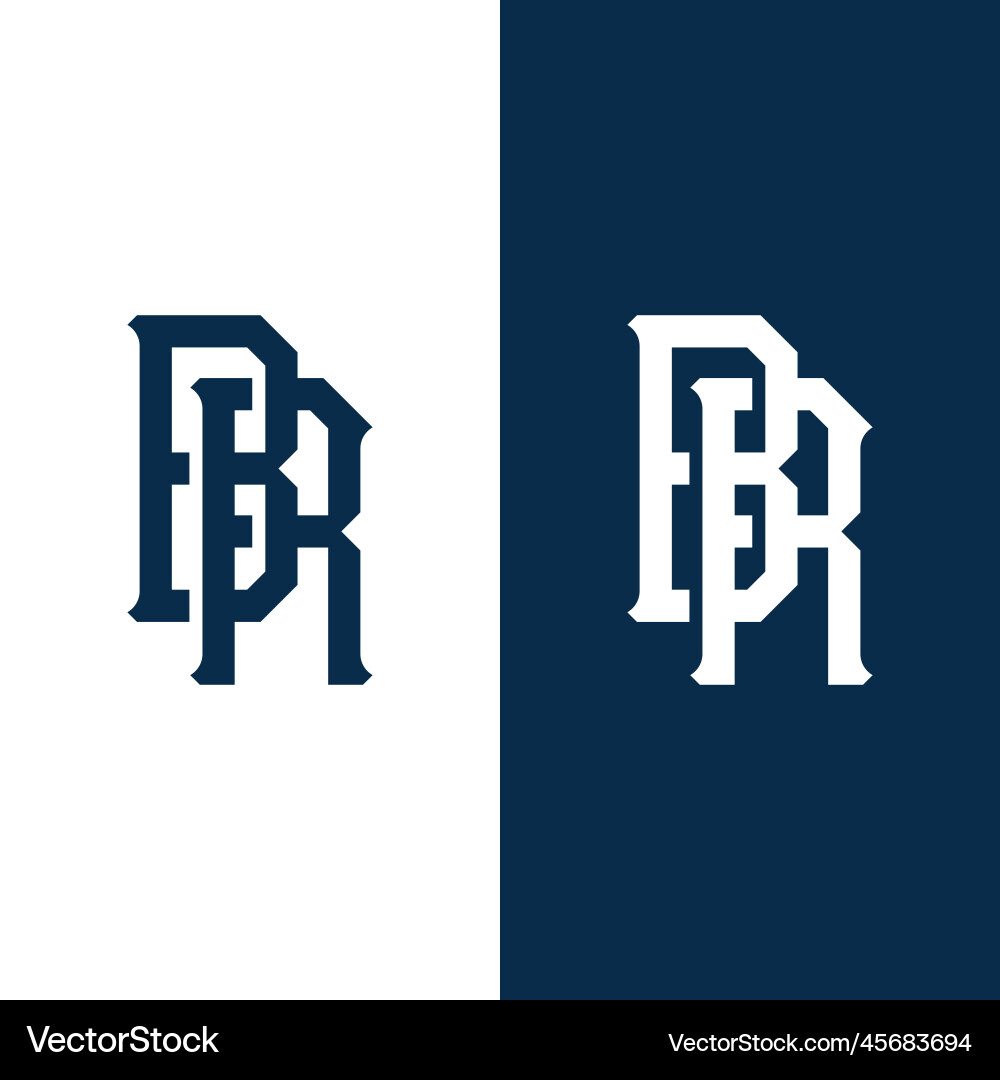 Monogram logo design retro vintage classic letter Vector Image