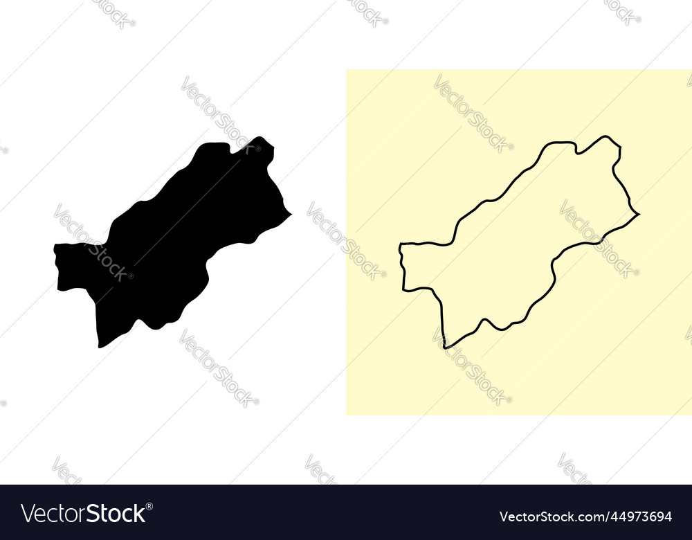 Paktia map afghanistan asia filled and outline Vector Image