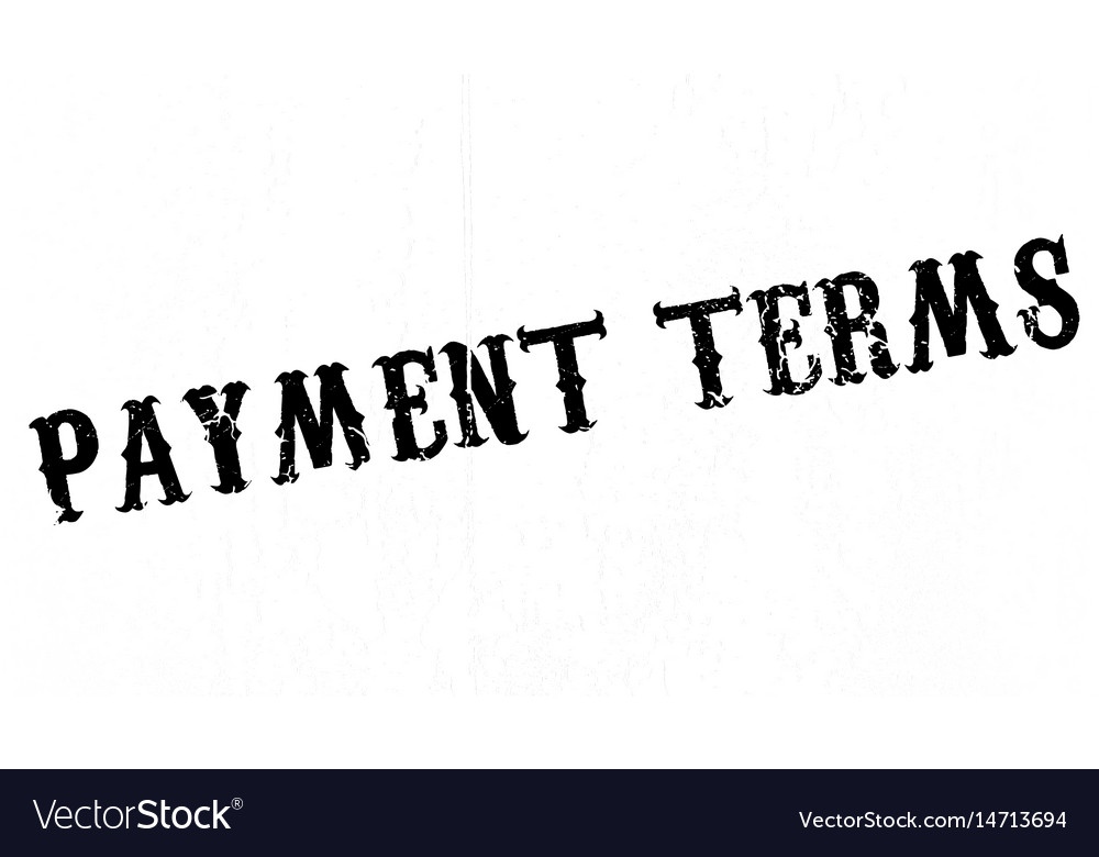 Payment terms rubber stamp