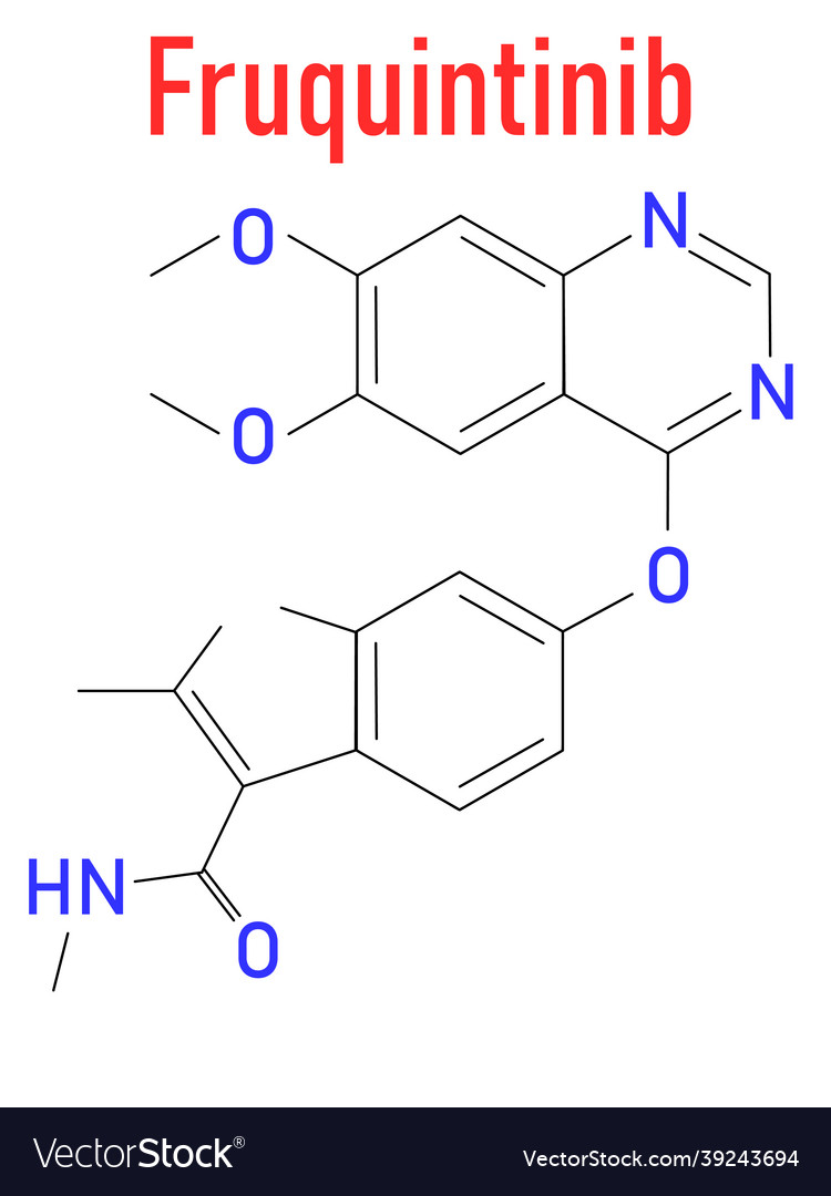 Skeletal formula of fruquintinib molecule