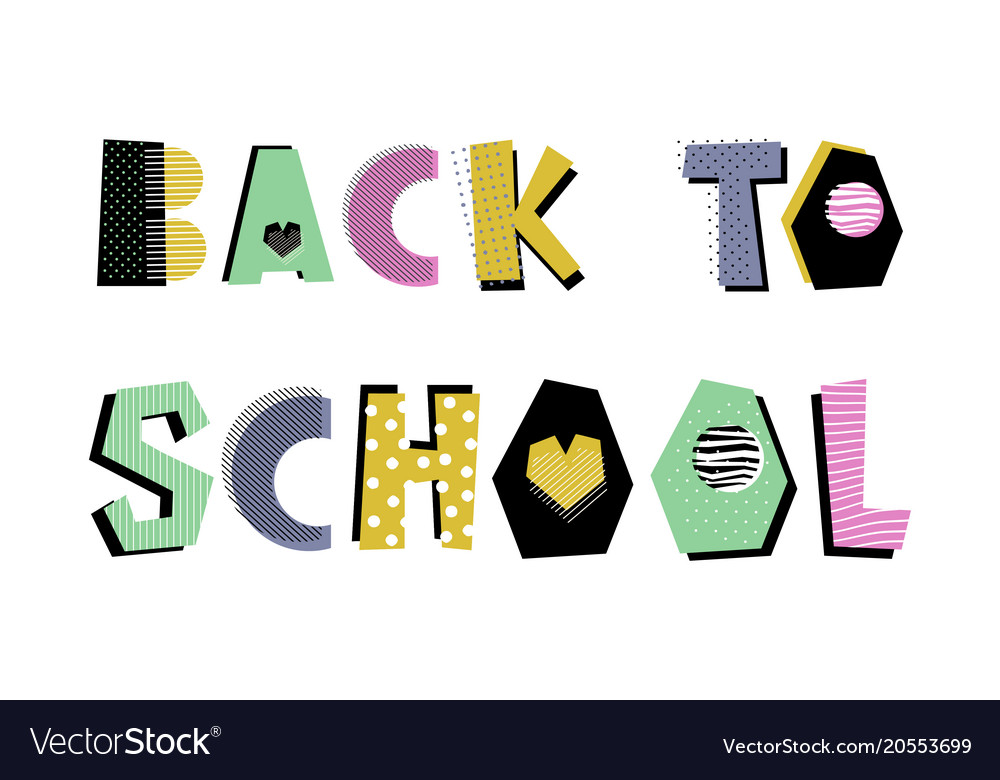 Back to school lettering