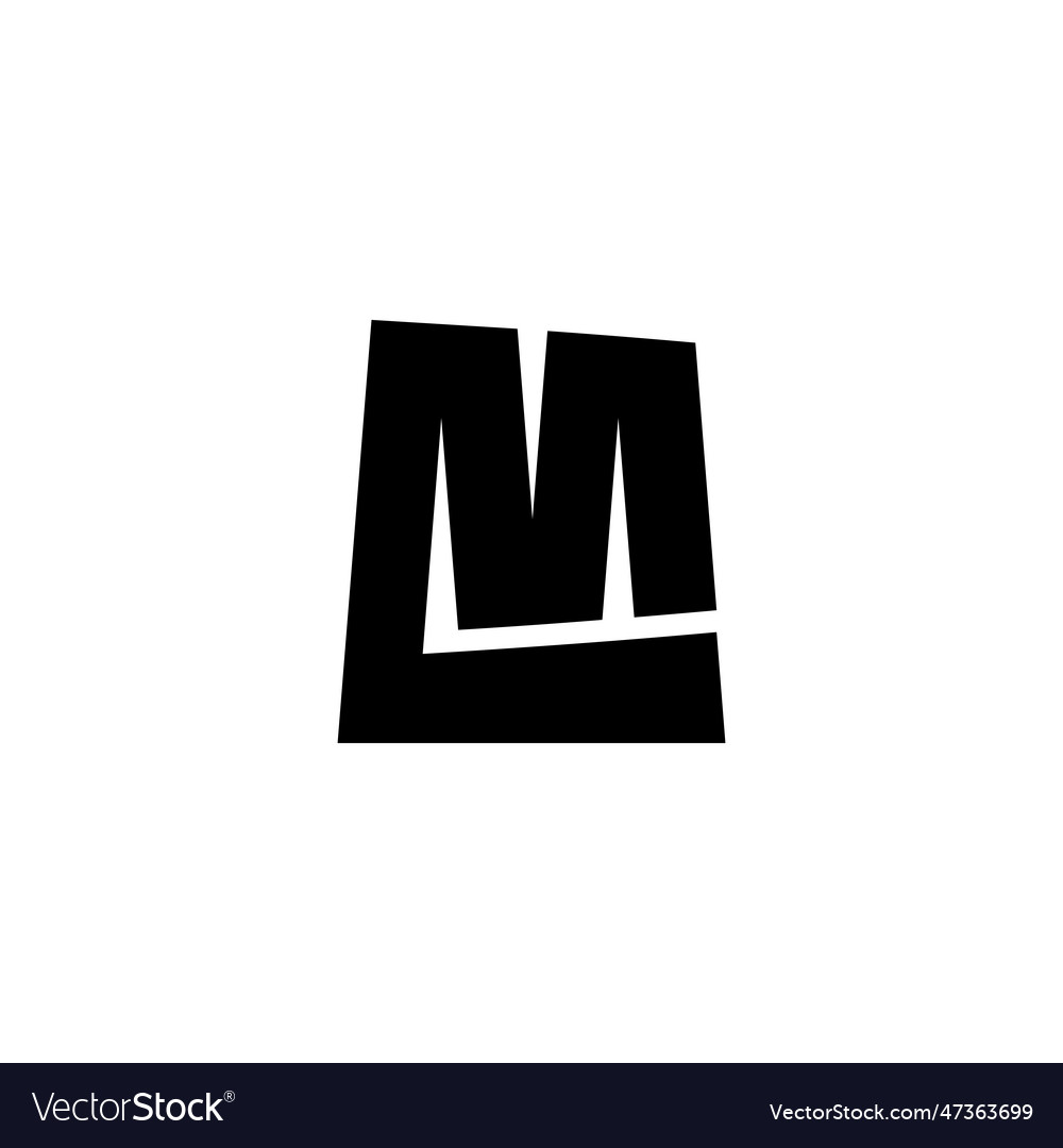 Letter l and m square geometric symbol simple logo