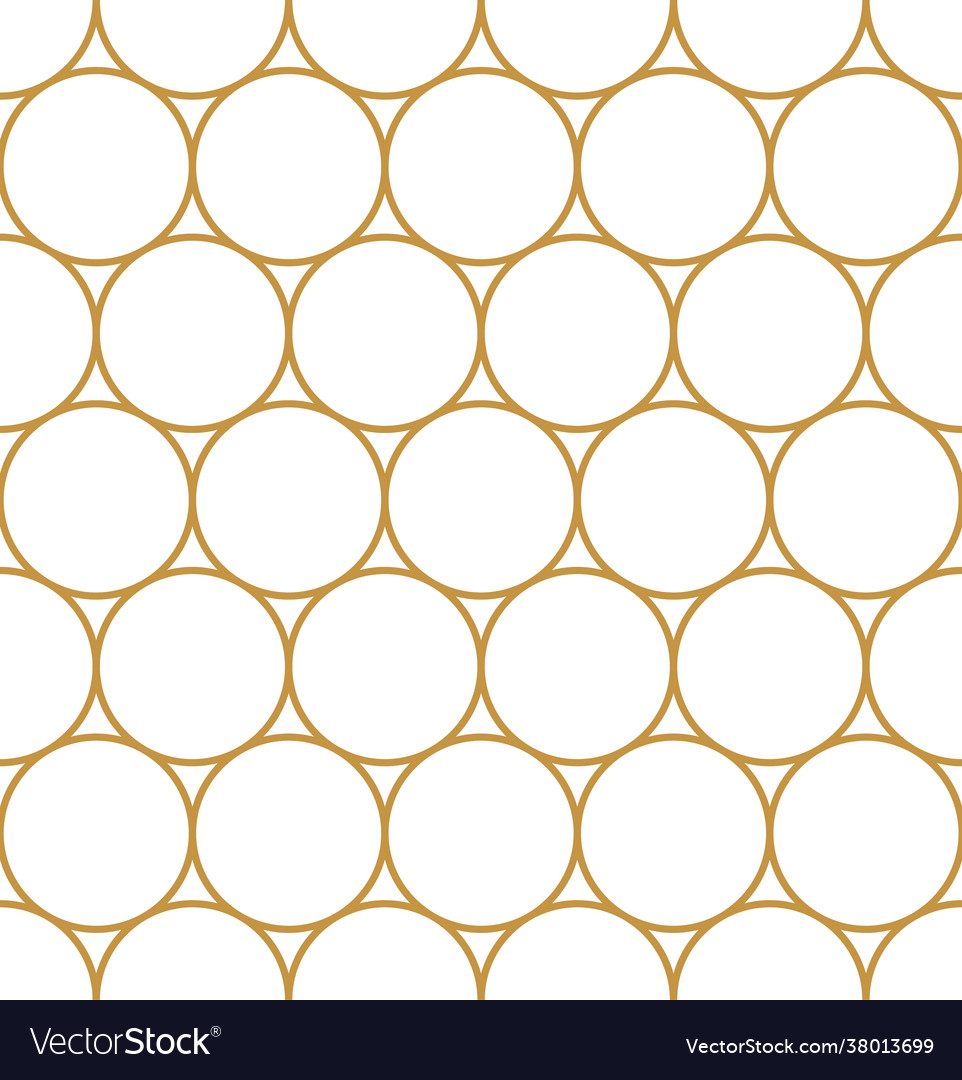 Seamless geometry pattern circle gold Royalty Free Vector