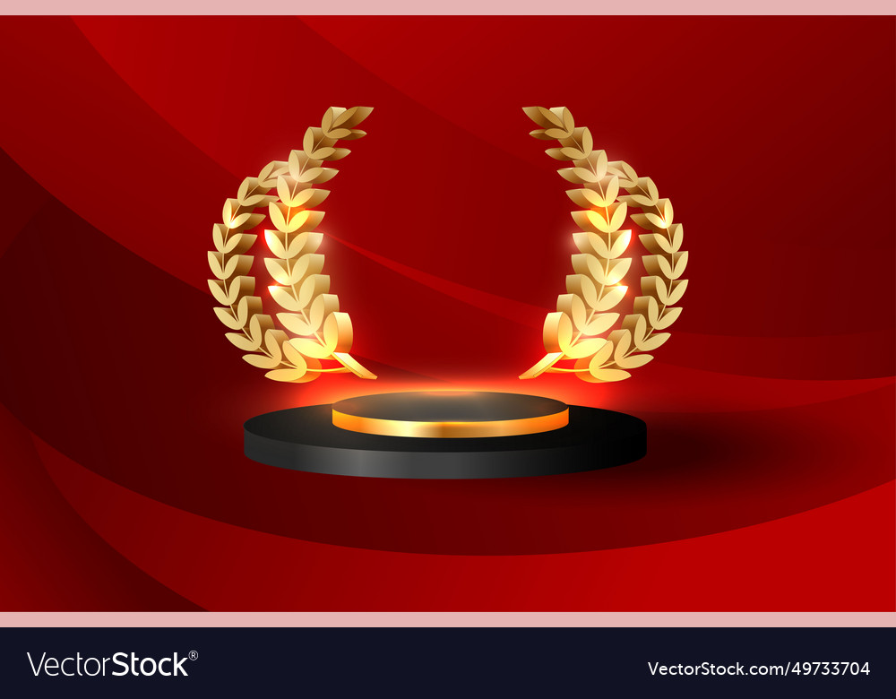 Abstract golden award background with light rays