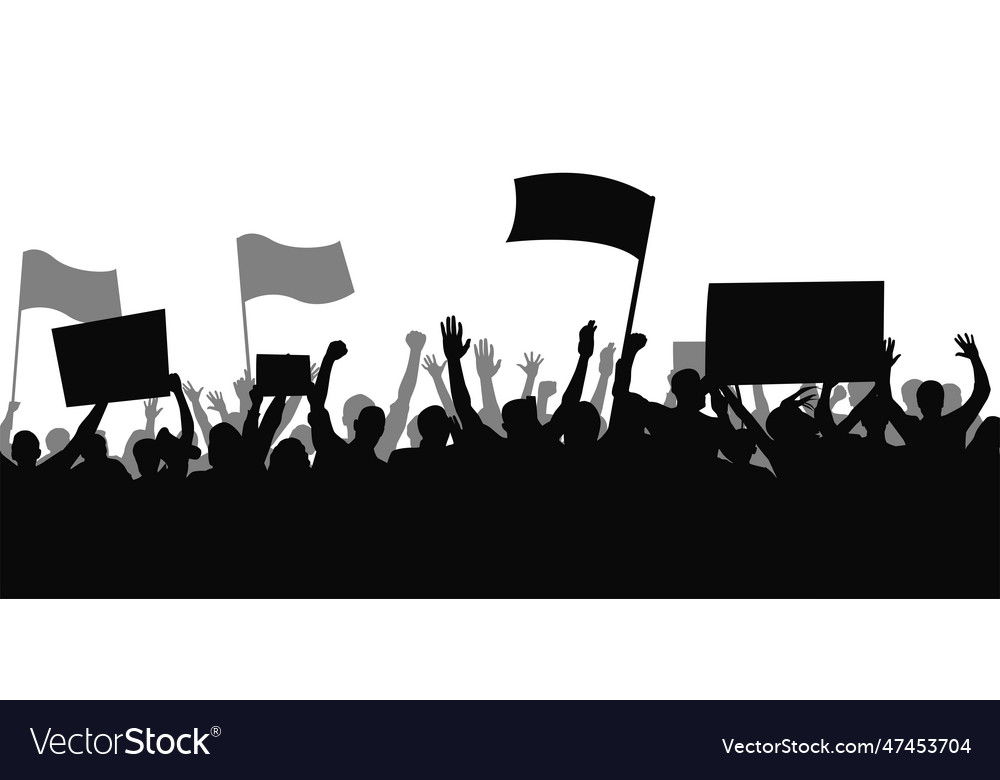 Crowd people flags banners sports crowds fans Vector Image