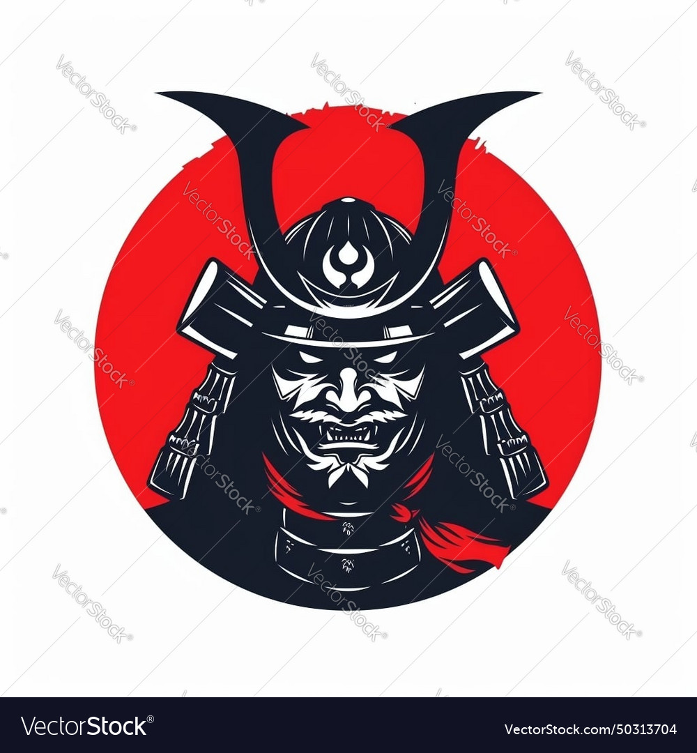 Esport logotype japanese samurai icon