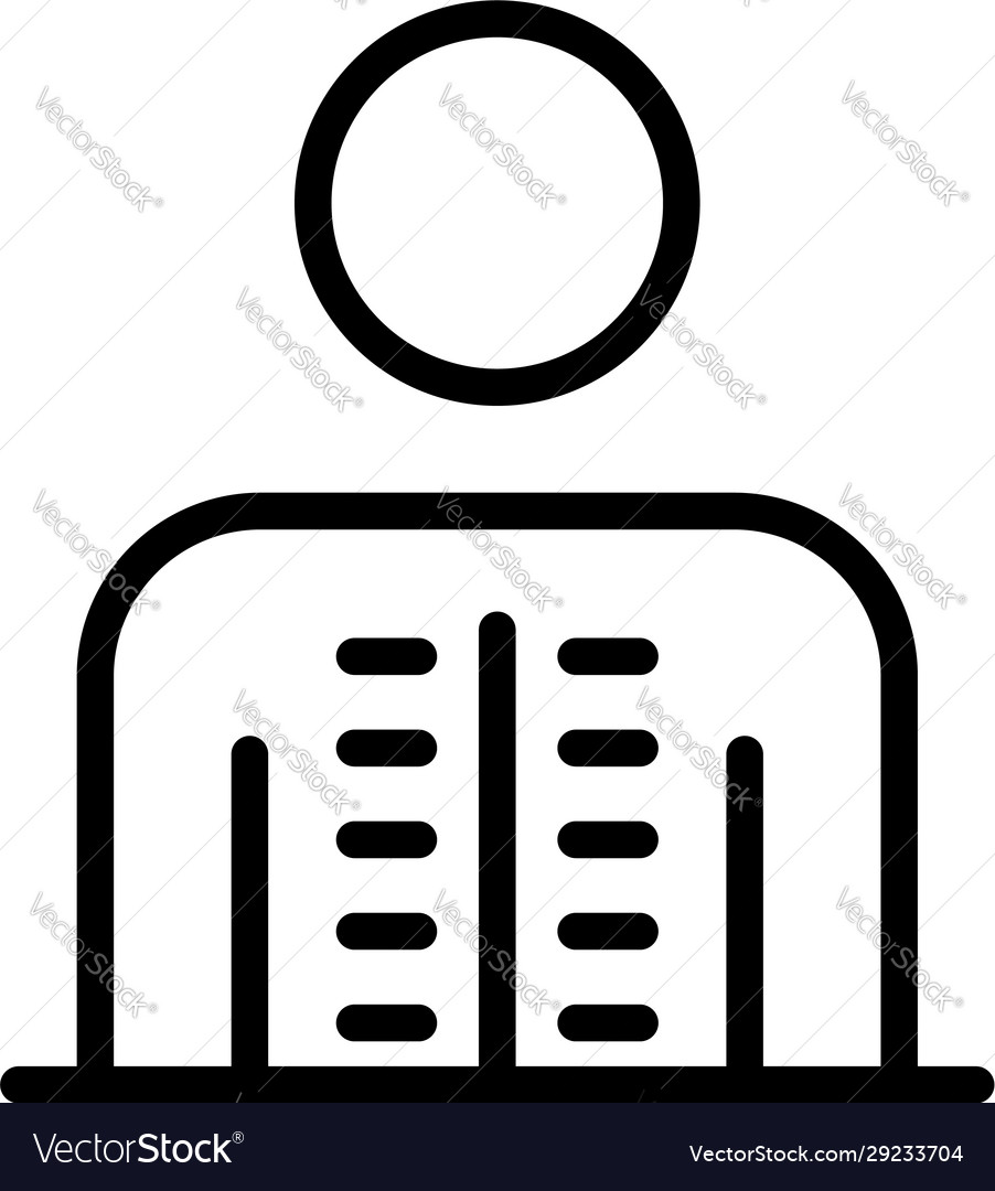 Healthy spine icon outline style Royalty Free Vector Image