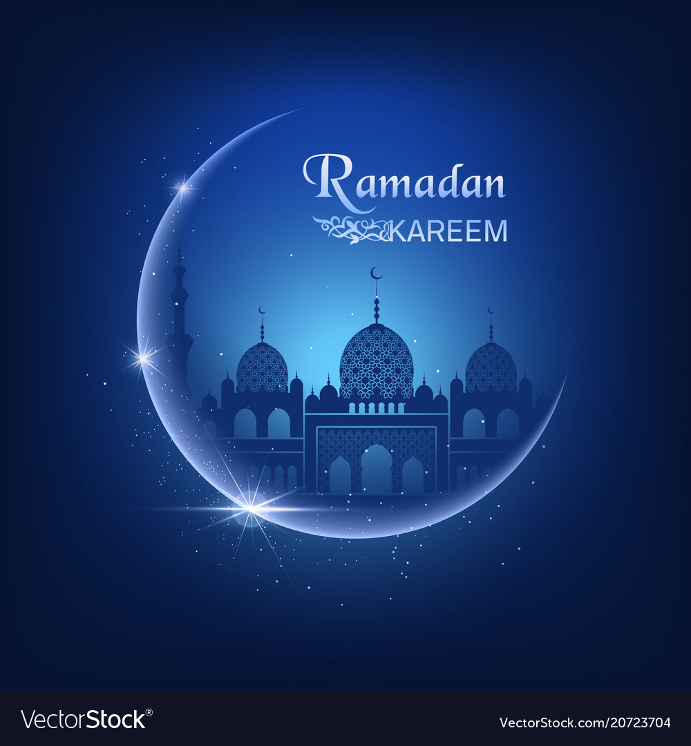 Muslim community festival card Royalty Free Vector Image