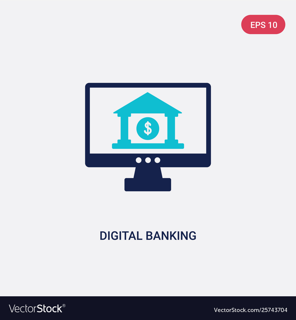 Two color digital banking icon from general-1 Vector Image