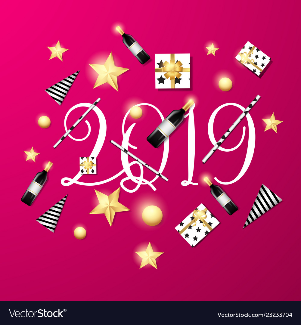 welcome 2019 pink background template royalty free vector welcome template