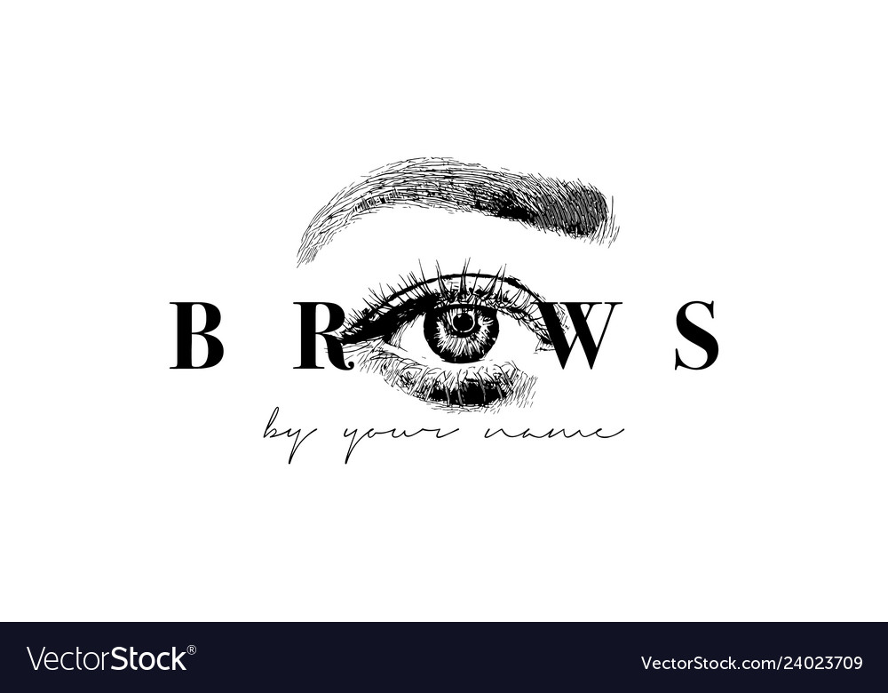 Beautiful hand drawing eyebrows