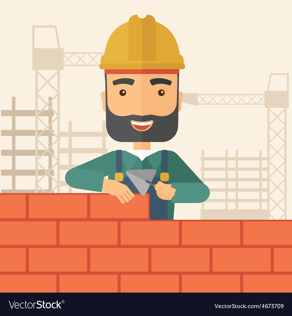 Man builder Royalty Free Vector Image - VectorStock