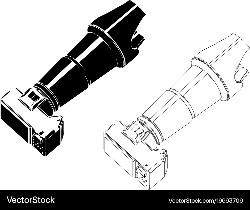 Camera on white background Royalty Free Vector Image