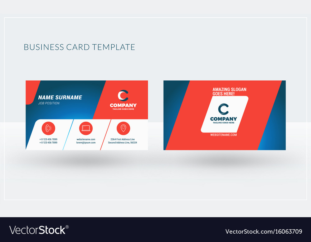 Double-sided creative business card template