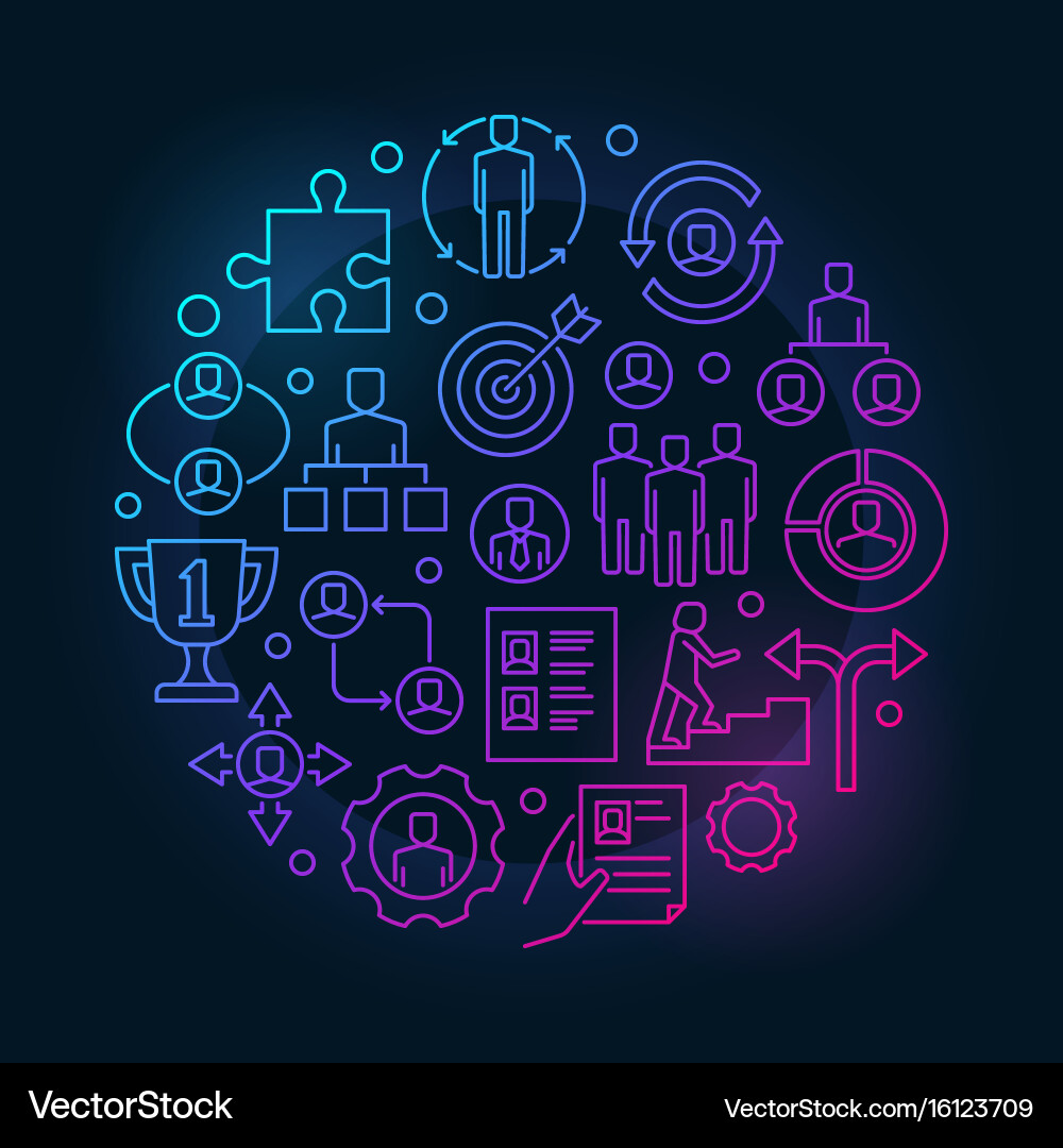Employment and recruitment colorful Royalty Free Vector