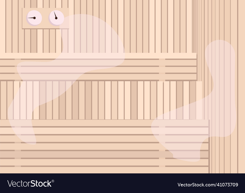 Empty steam room flat color Royalty Free Vector Image