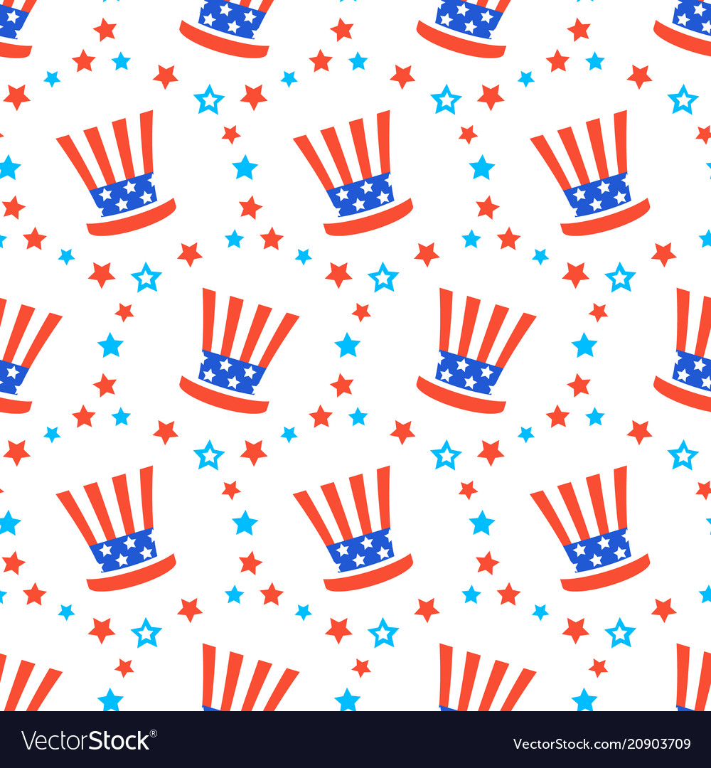 Independence day of america festive pattern vector image Independence day of america festive pattern