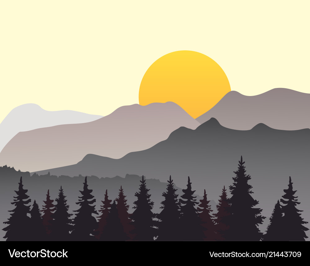 Mountain landscape Royalty Free Vector Image - VectorStock