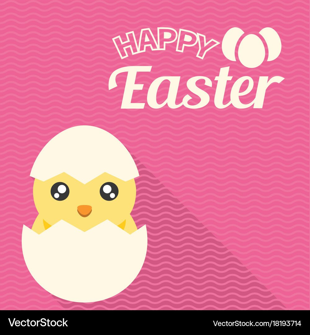 Happy easter typographical background Royalty Free Vector