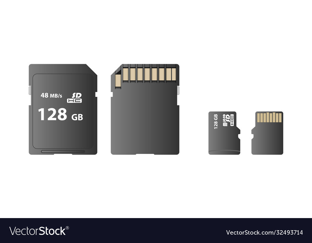 Memory card sd and micro isolated